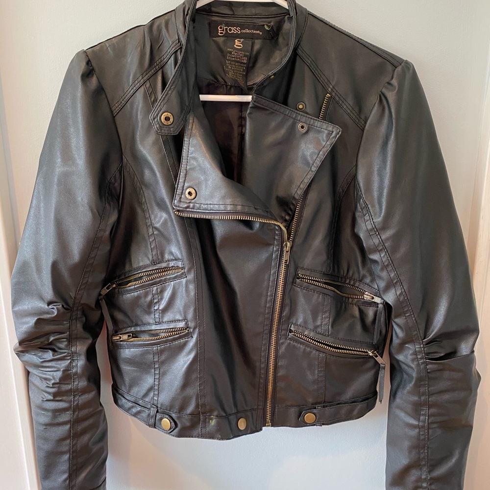 Faux leather jacket